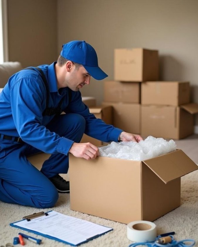 تغليف الباكينج للصيني والزجاج - افضل تغليف عفش من شركة نقل الاثاث بفيصل